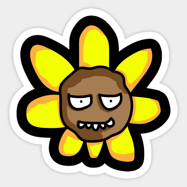 Unrelaxing Sun Flower Sticker by ImSorry Gudboy